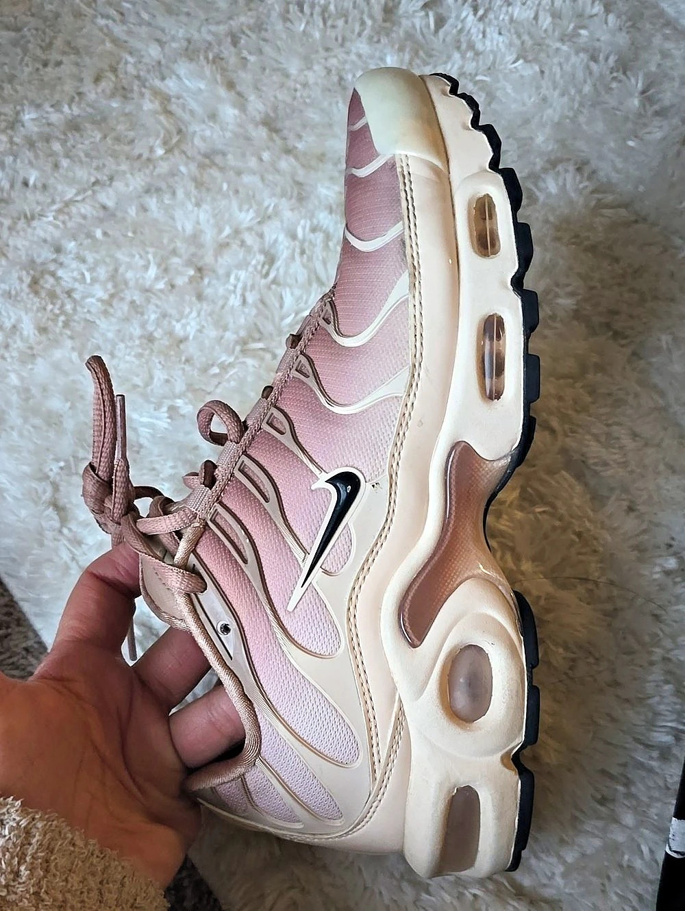 Nike Air Max Plus Women's Pink & White Sneakers US 7.5